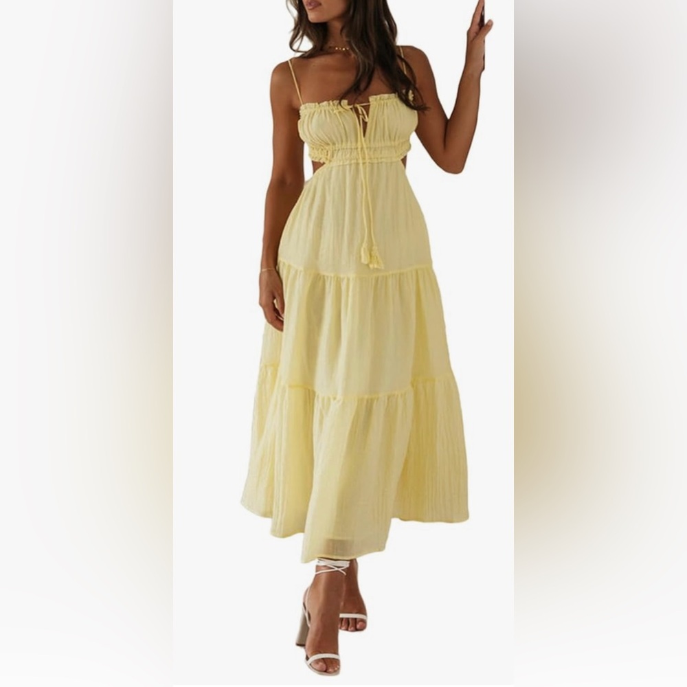 Summer Yellow Maxi Dress